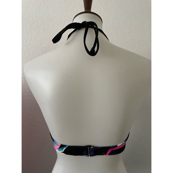 Victoria's Secret Swim Bikini Top Plunge Multicolor Floral Swimwear - Picture 4 of 5